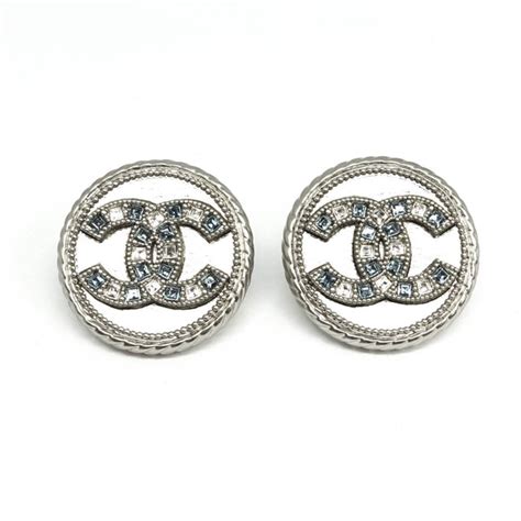 chanel diamond earrings cc logo price